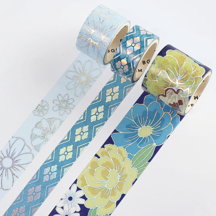 BGM Foil Stamping Masking Tape: The Color of Kimono - Azure Blue