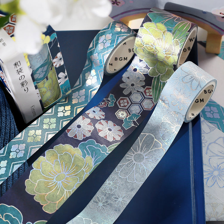 BGM Foil Stamping Masking Tape: The Color of Kimono - Azure Blue