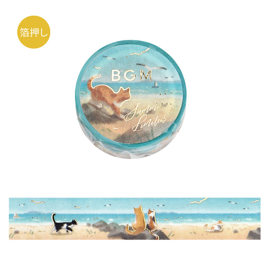 BGM Summer Limited Masking Tape - Coastal Strolling Cats