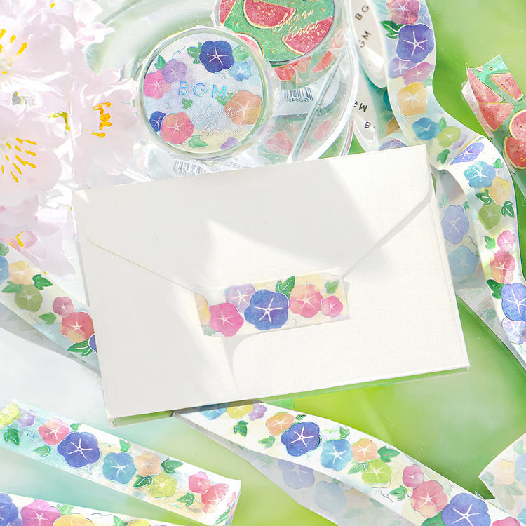BGM Summer Limited Masking Tape - Morning Glories