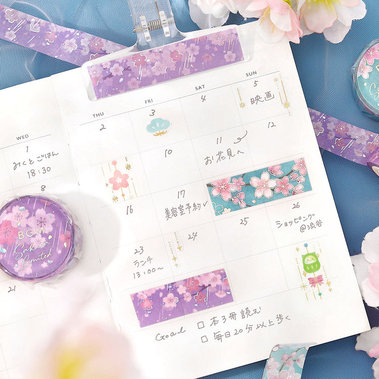 BGM Sakura Limited Masking Tape: Cherry Blossom Time