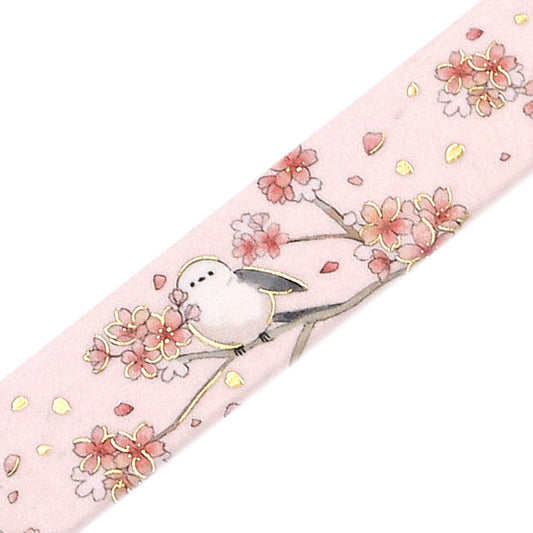 BGM Sakura Limited Masking Tape: Cherry Blossoms and Long-tailed Tits