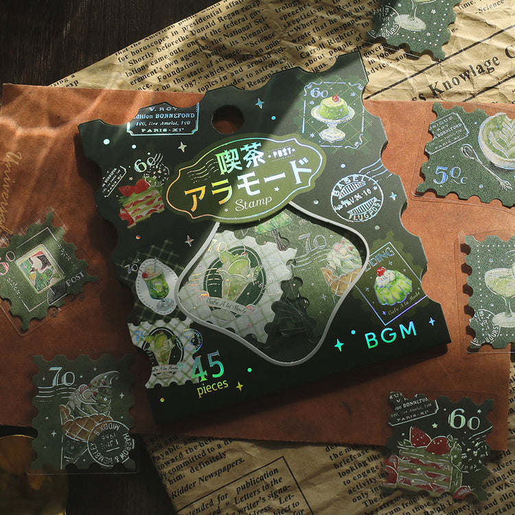 BGM Foil Stamping Flake Seal: Cafe Alamode - Post Office Green