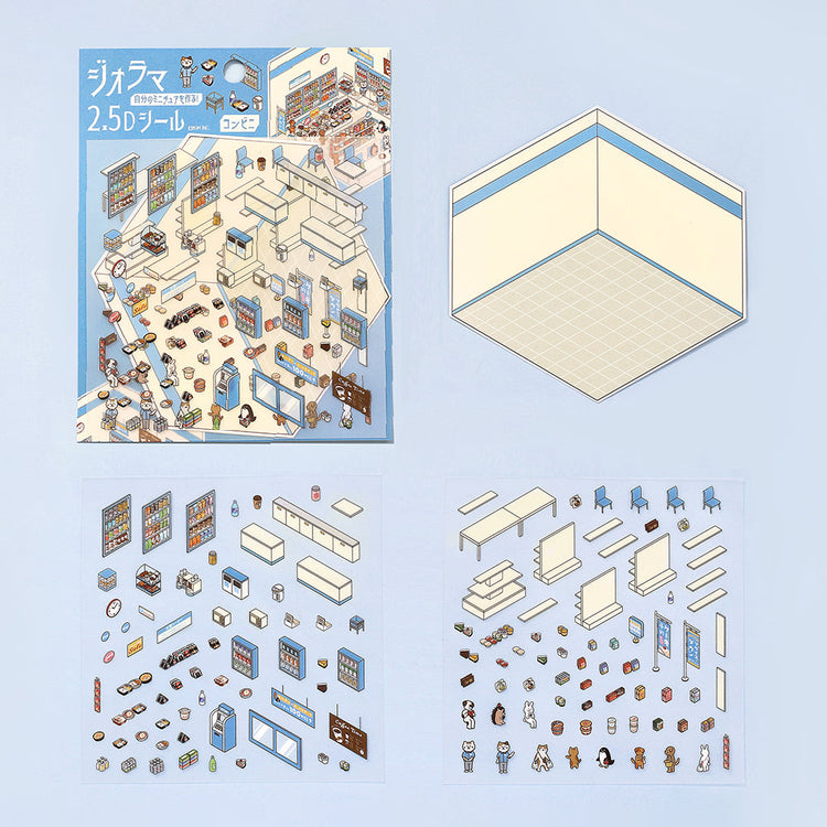 BGM Diorama 2.5D Seat Seal - Convenience Store
