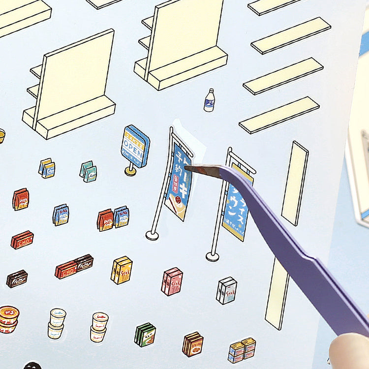 BGM Diorama 2.5D Seat Seal - Convenience Store