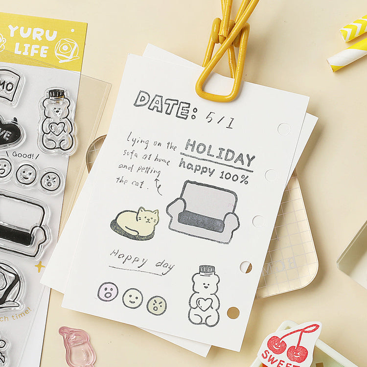 BGM Clear Stamp: Diary - Yuru Life Diary