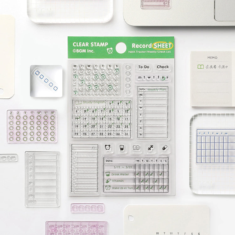 BGM Clear Stamp: Diary - Record Sheet