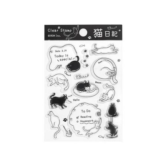BGM Clear Stamp: Diary - Cat Diary