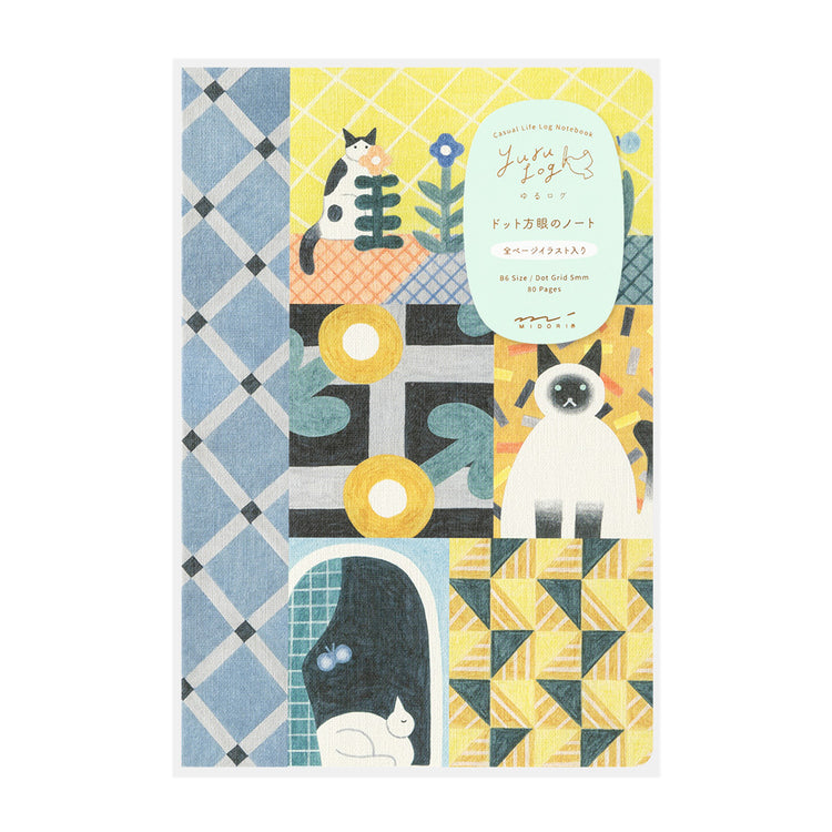 Midori Yuru Log Notebook [B6] - Cat