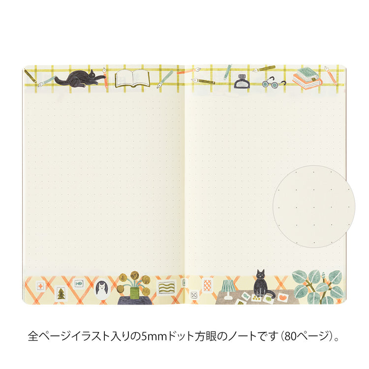 Midori Yuru Log Notebook [B6] - Cat