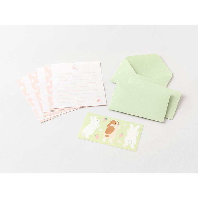Midori Mini Letter Set with Stickers - Hungry Rabbit