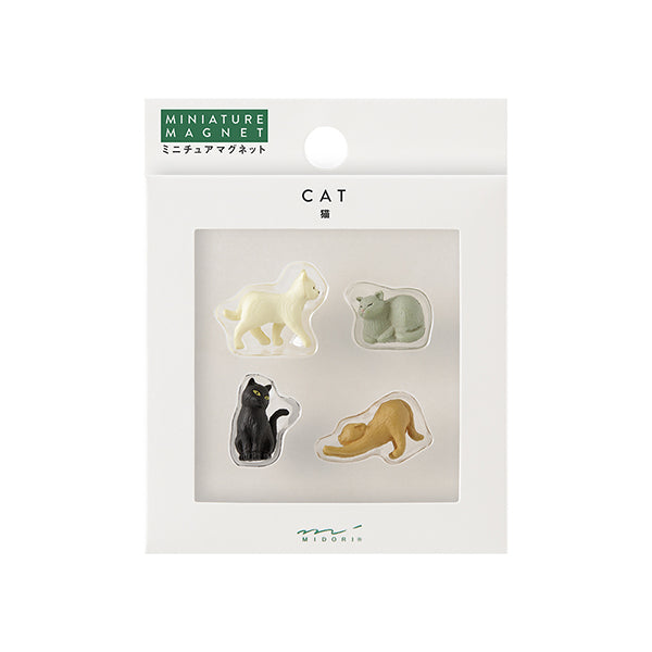 Midori Miniature Magnet - Cat B (Set of 4)