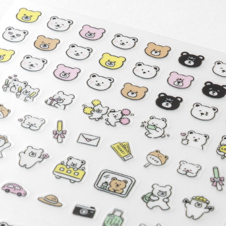 Midori Sticker (1 Sheet) - Pictograph Bear