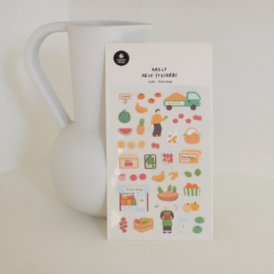 Suatelier Daily Deco Stickers - Fruit Shop