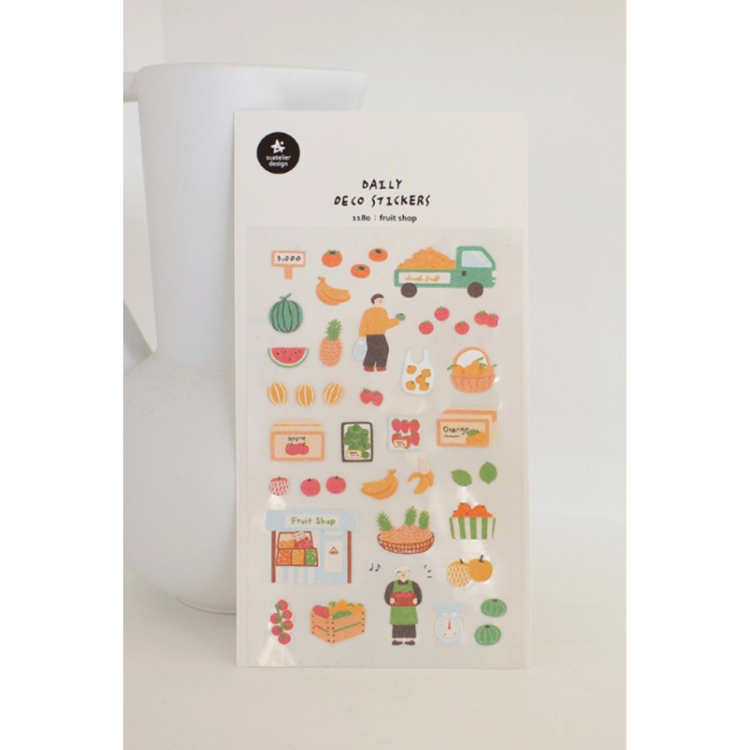 Suatelier Daily Deco Stickers - Fruit Shop