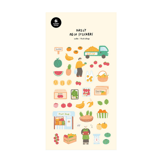 Suatelier Daily Deco Stickers - Fruit Shop