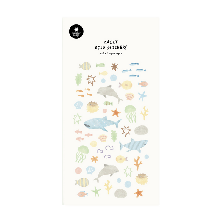 Suatelier Daily Deco Stickers - aqua aqua