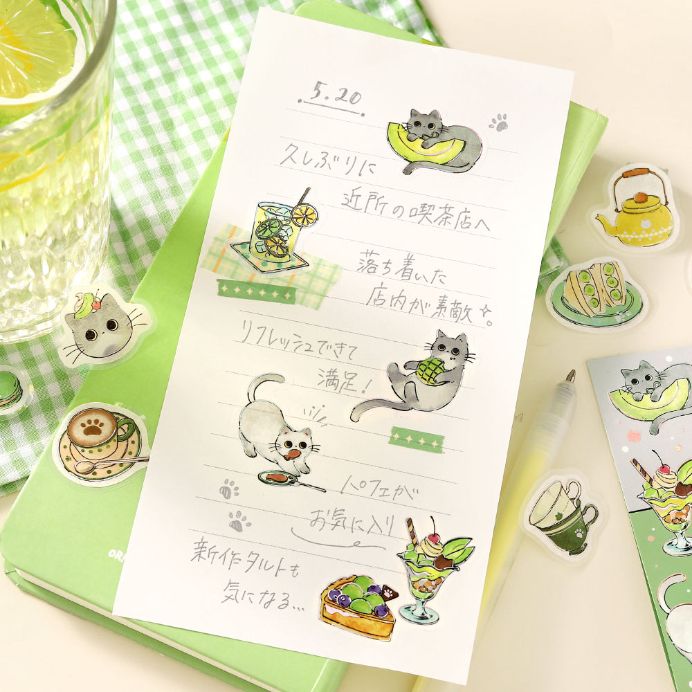 BGM Flakes Seal: Welcome Meow! - Café Haineko