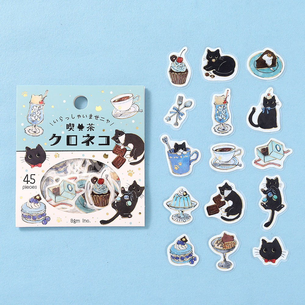BGM Flakes Seal: Welcome Meow! - Café Kuroneko
