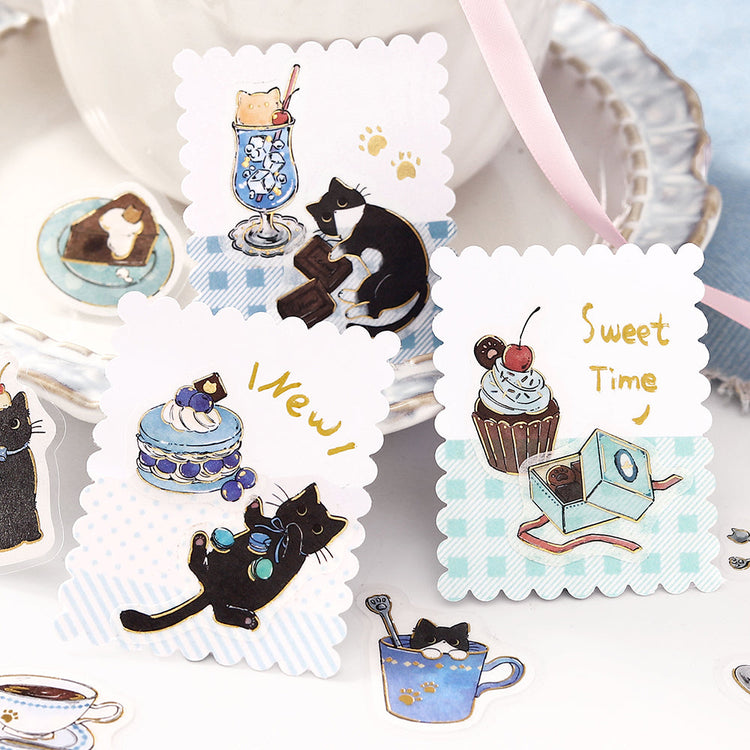 BGM Flakes Seal: Welcome Meow! - Café Kuroneko