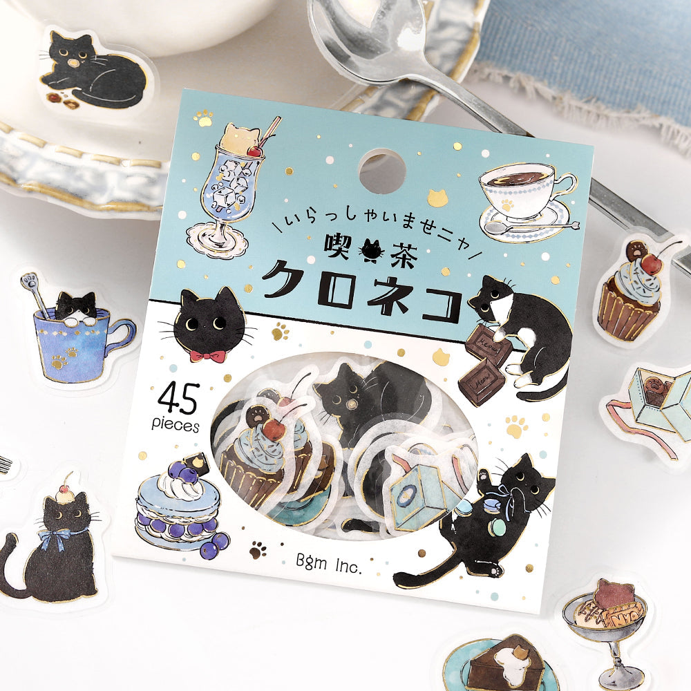 BGM Flakes Seal: Welcome Meow! - Café Kuroneko