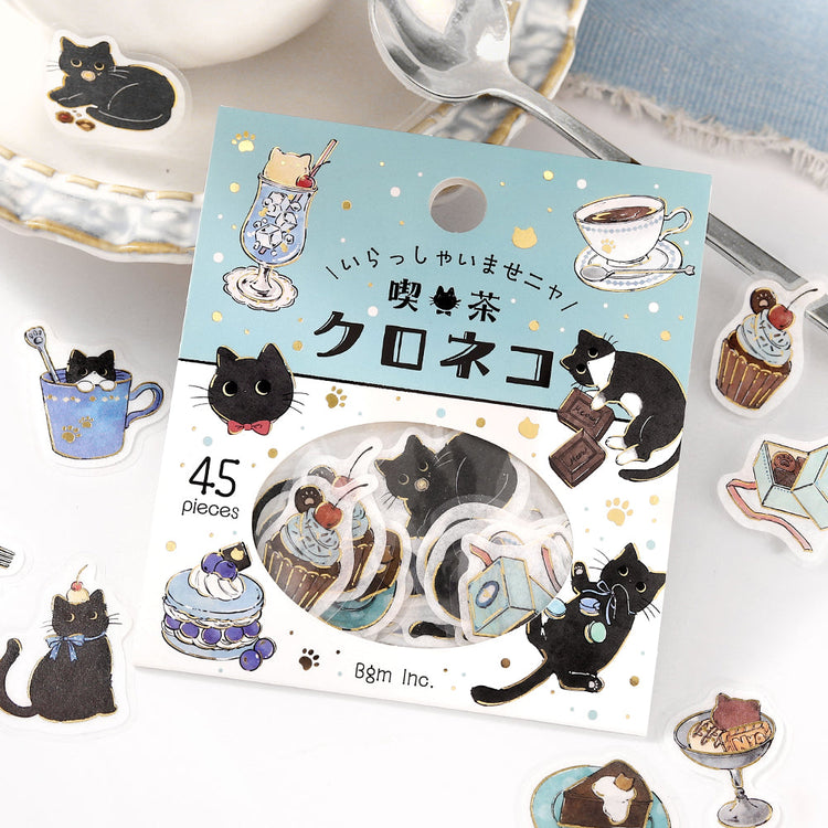 BGM Flakes Seal: Welcome Meow! - Café Kuroneko
