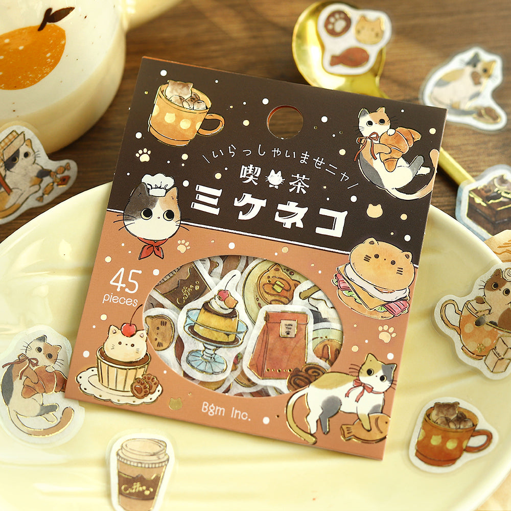 BGM Flakes Seal: Welcome Meow! - Café Mikeneko