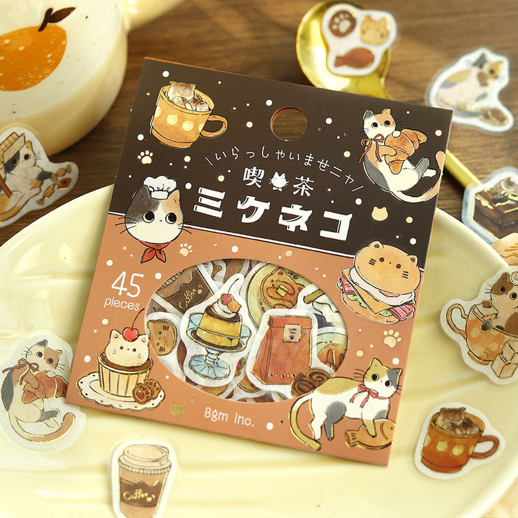 BGM Flakes Seal: Welcome Meow! - Café Mikeneko