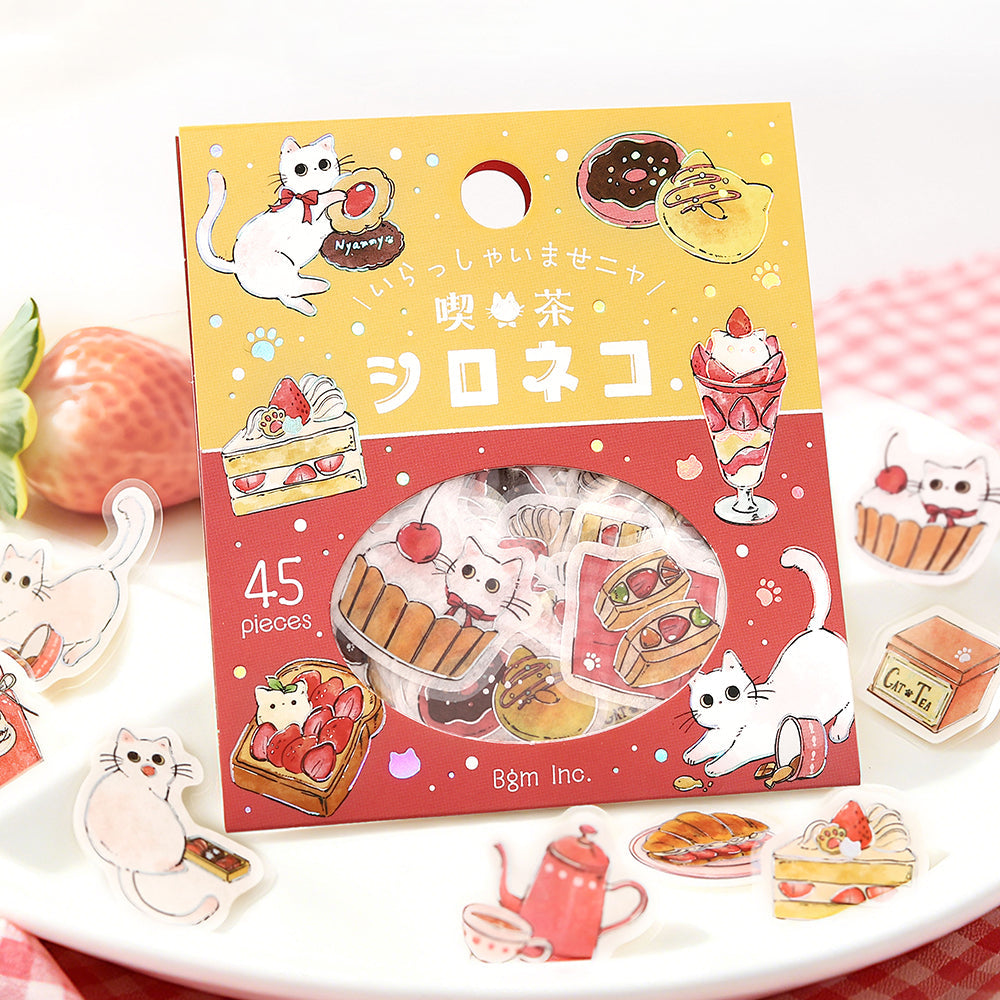 BGM Flakes Seal: Welcome Meow! - Café Shironeko