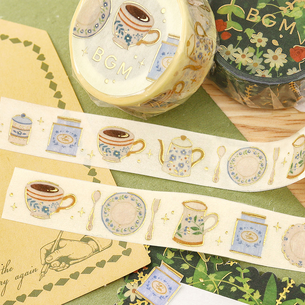 BGM Foil Stamping Masking Tape – Afternoon Tea Set