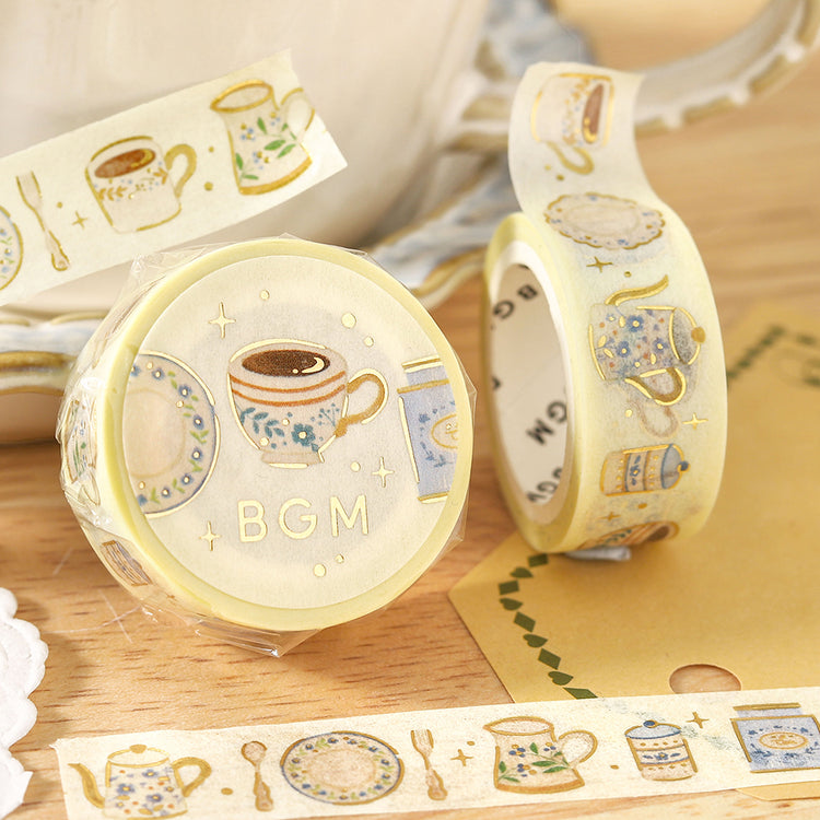 BGM Foil Stamping Masking Tape – Afternoon Tea Set