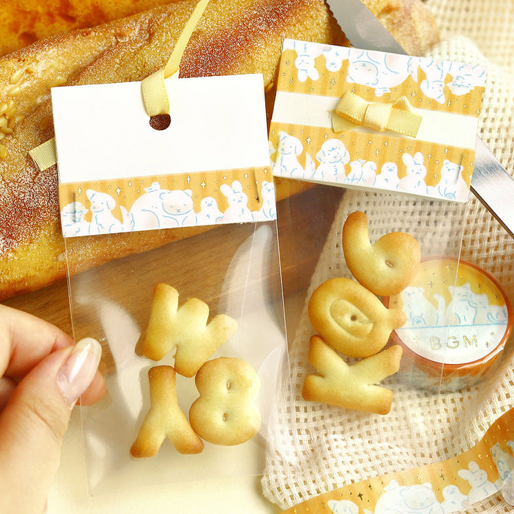 BGM Foil Stamping Masking Tape Life – Animal Days featuring cute animal illustrations with shimmering foil details, perfect for journaling, scrapbooking, and creative decoration.