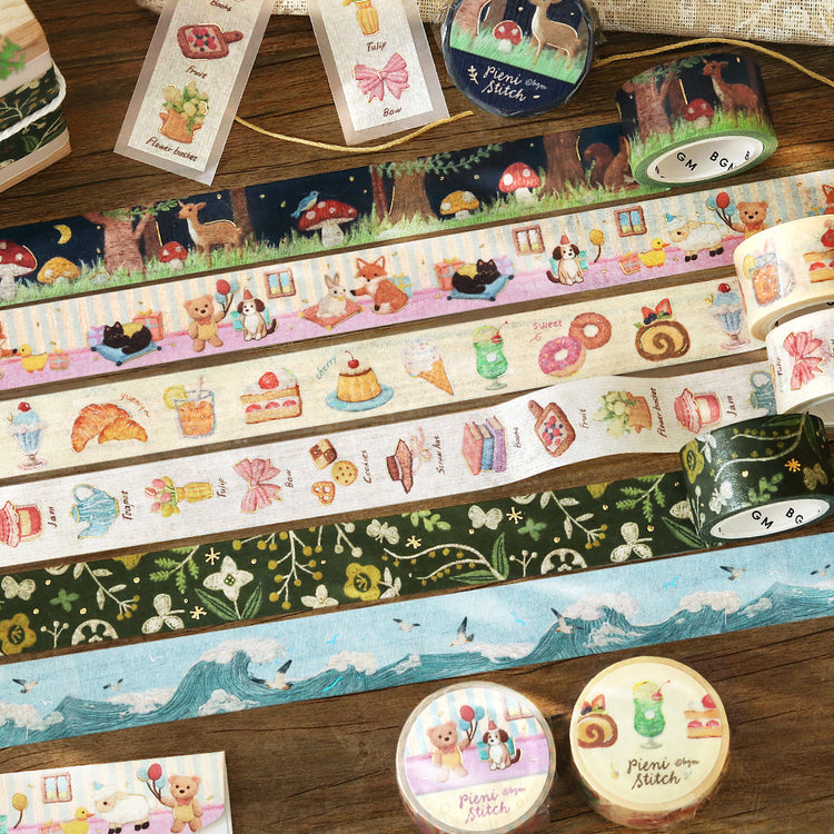 BGM Foil Stamping Masking Tape: Pienistitch - Little Café