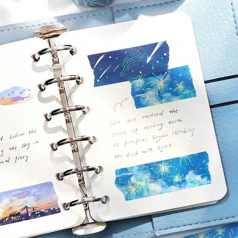 BGM Foil Stamping Masking Tape – Sky Encyclopedia: Light Dew  20mm washi tape roll designed with misty sky gradients and foil constellation accents.