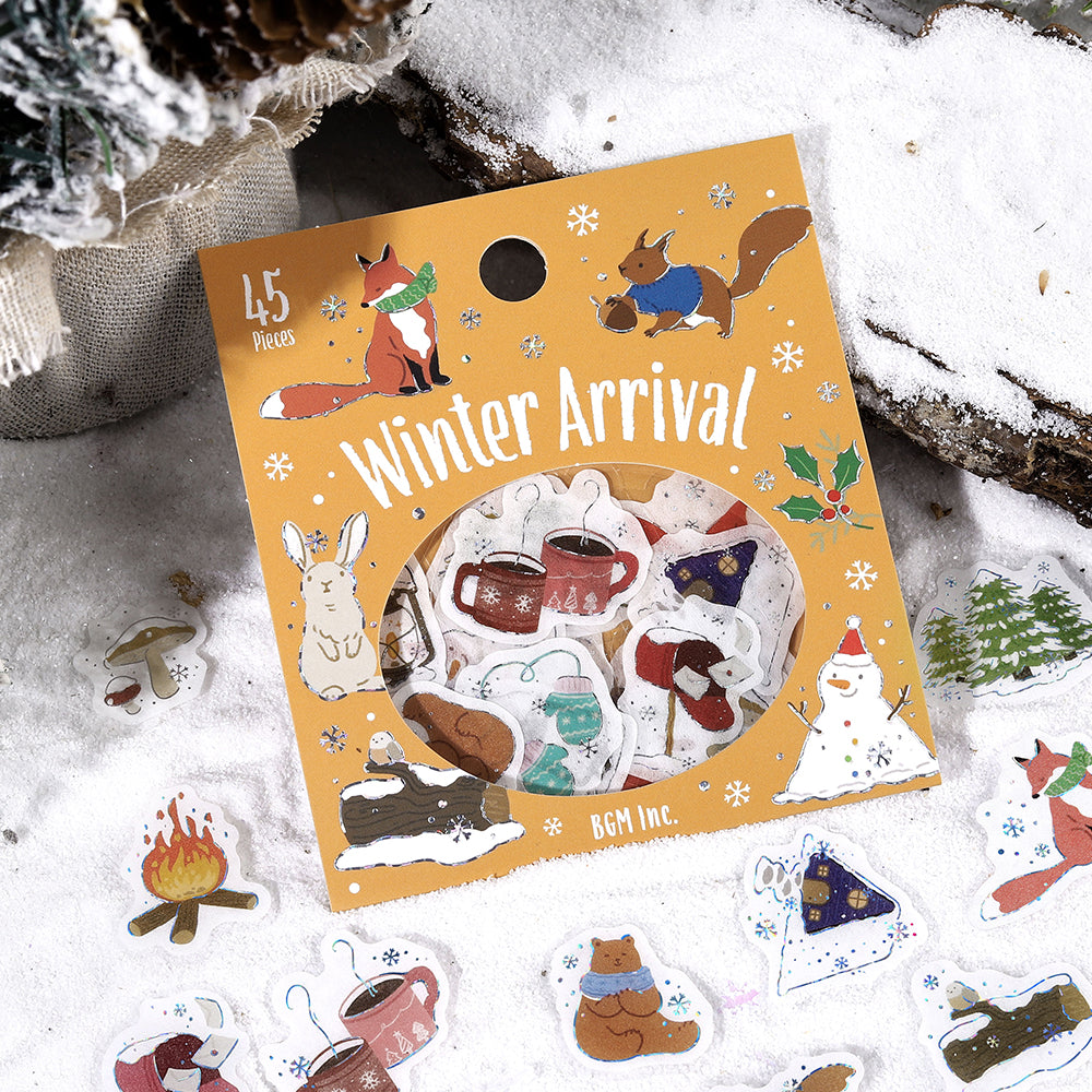 BGM Foil Stamping Winter Limited Edition Flake Seal in Winter Coming design - a shimmering foil stamping ideal for decorating journals, gifts, and more.