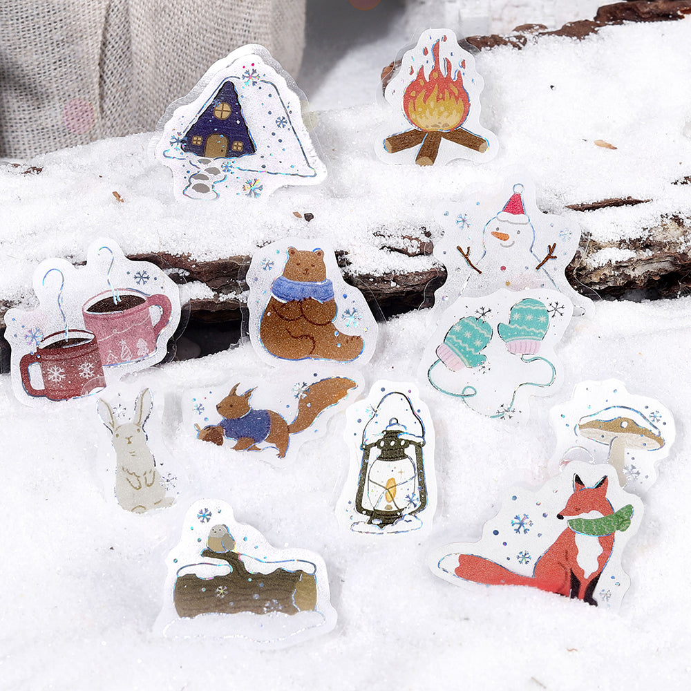 BGM Foil Stamping Winter Limited Edition Flake Seal in Winter Coming design - a shimmering foil stamping ideal for decorating journals, gifts, and more.