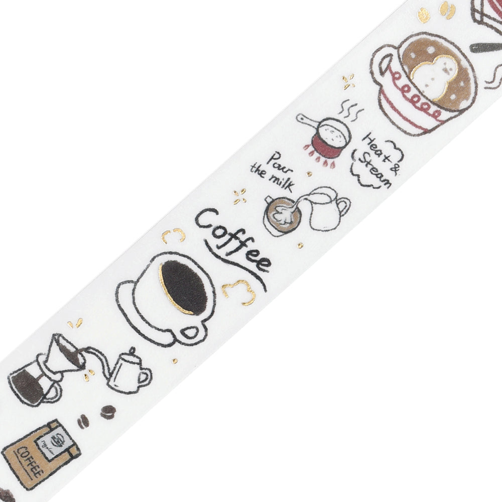BGM Foil Stamping Winter Limited Edition Masking Tape in Winter Drinks design - a stunning foil-stamped perfect for adding a touch of elegance to your planners, journals, and creative projects.