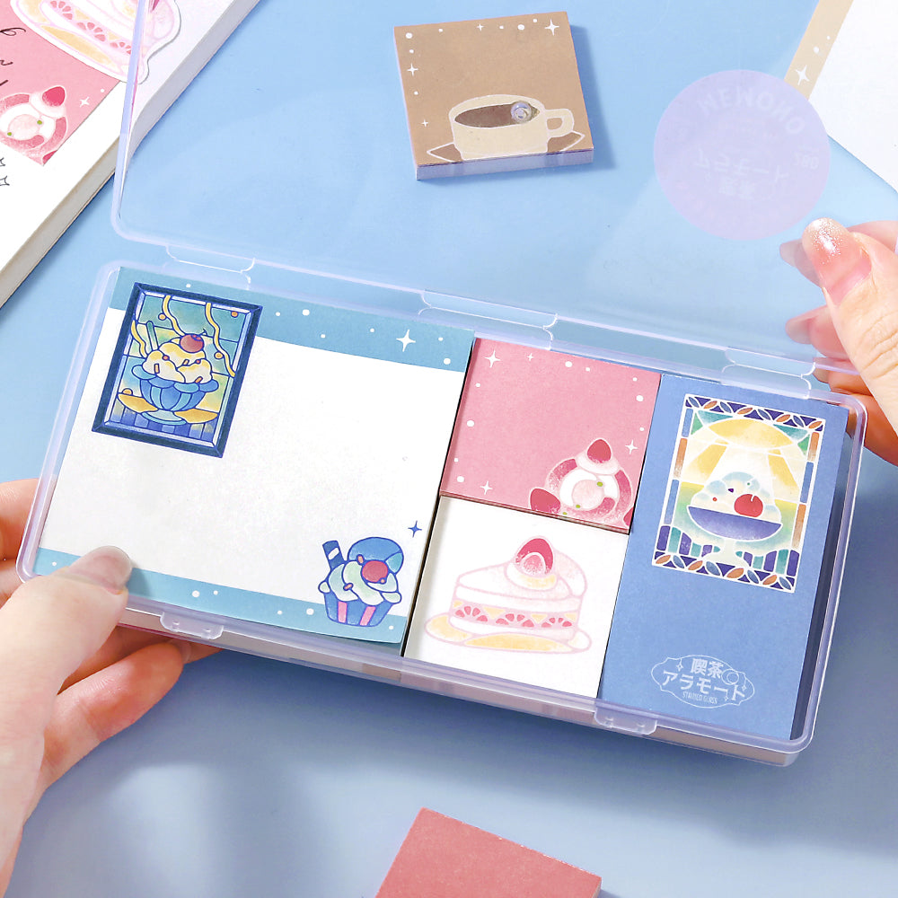 BGM Memo Seal Set: MEMONO - Café à la Mode Stained Glass