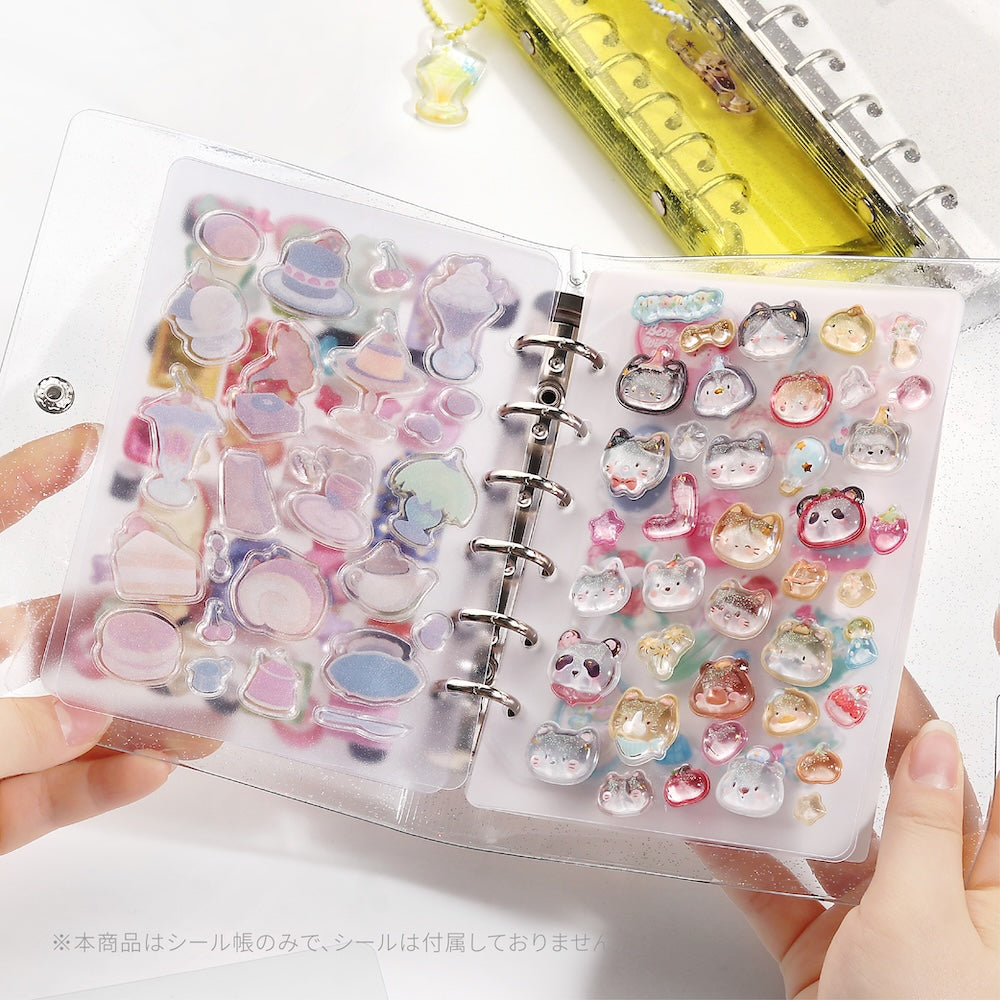 BGM Notebook-Style Sticker Book: A6 Glitter Pink