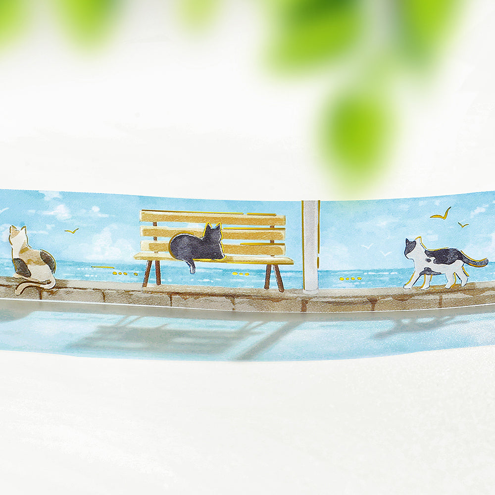 BGM Summer Limited Edition Clear Tape: Seaside and Cats