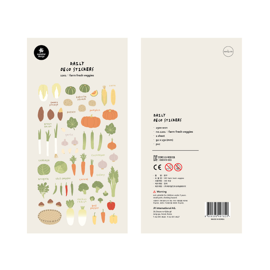 Suatelier Daily Deco Sticker – Farm Fresh Veggies