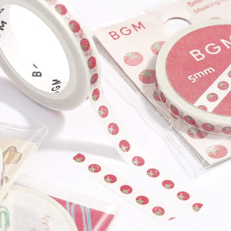 BGM Foil Stamping Masking Tape: Life - Tomato Time