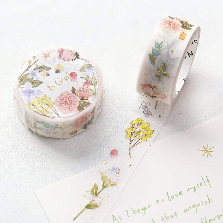 BGM Foil Stamping Masking Tape - Flower Poem