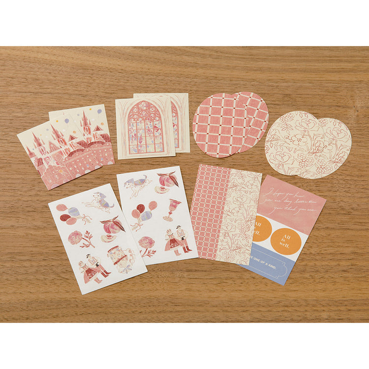 Midori Yuka Takamaru Decoration Stickers - Pink