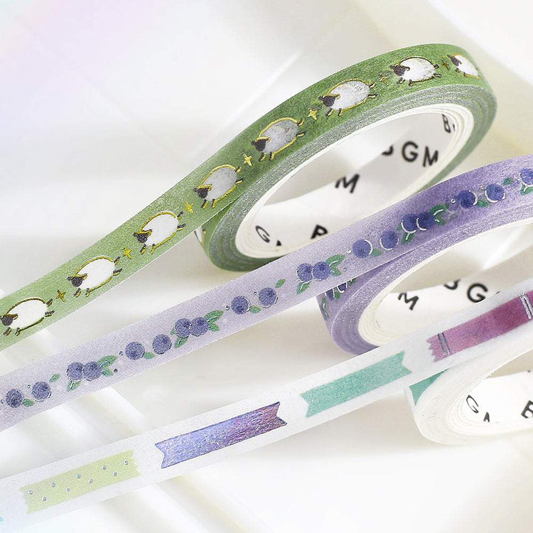 BGM Foil Stamping Masking Tape: Life - Blueberry