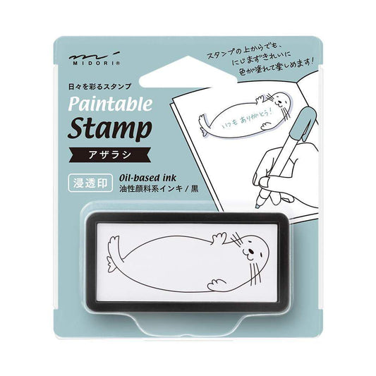 Midori Paintable Stamp Pre-Inked Half Size Seal