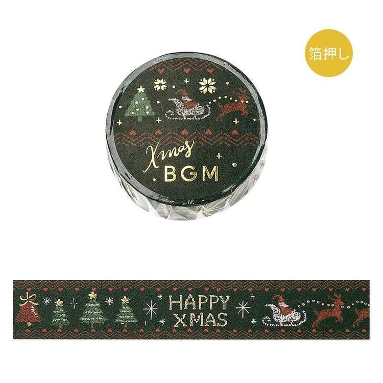 BGM Foil Stamping Christmas Limited Edition Masking Tape - Cross Stitch