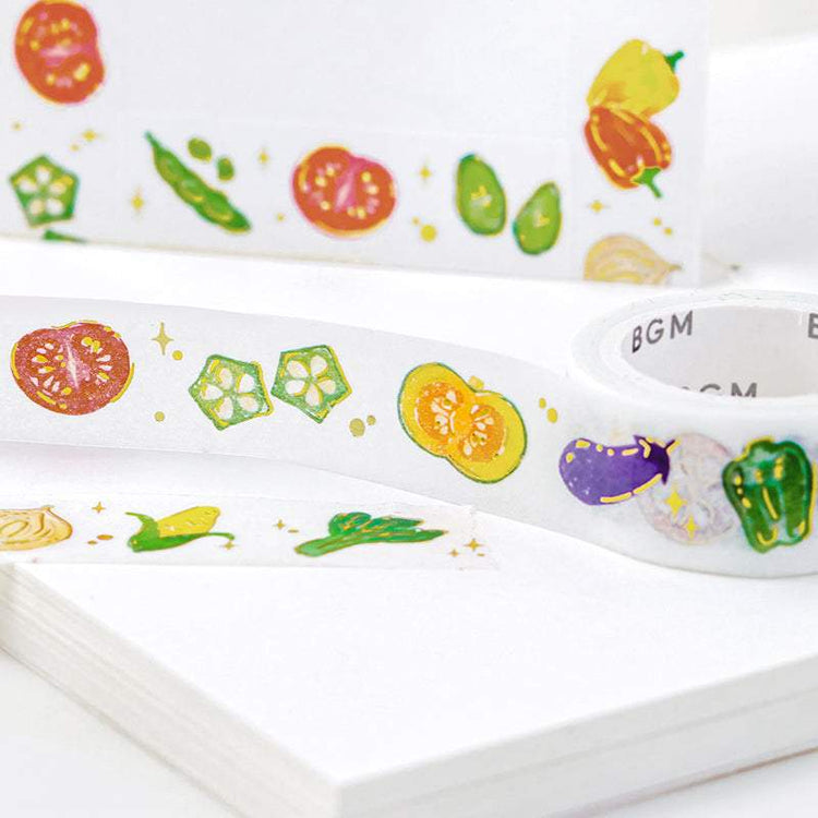 BGM Foil Stamping Masking Tape: Life - Vegetables