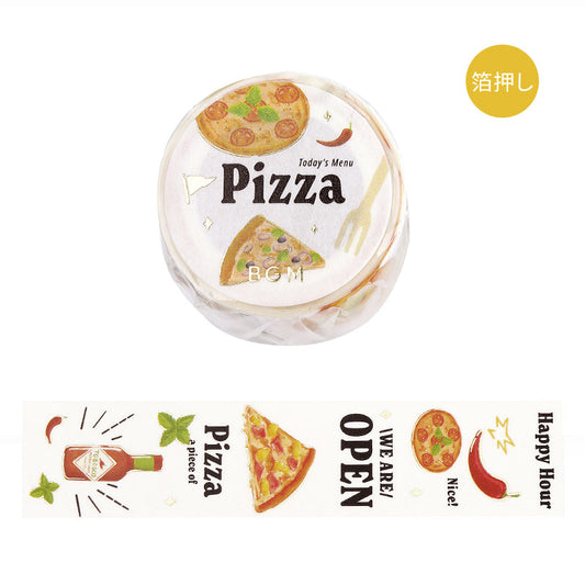 BGM Foil Stamping Masking Tape: Today's Menu - Pizzeria
