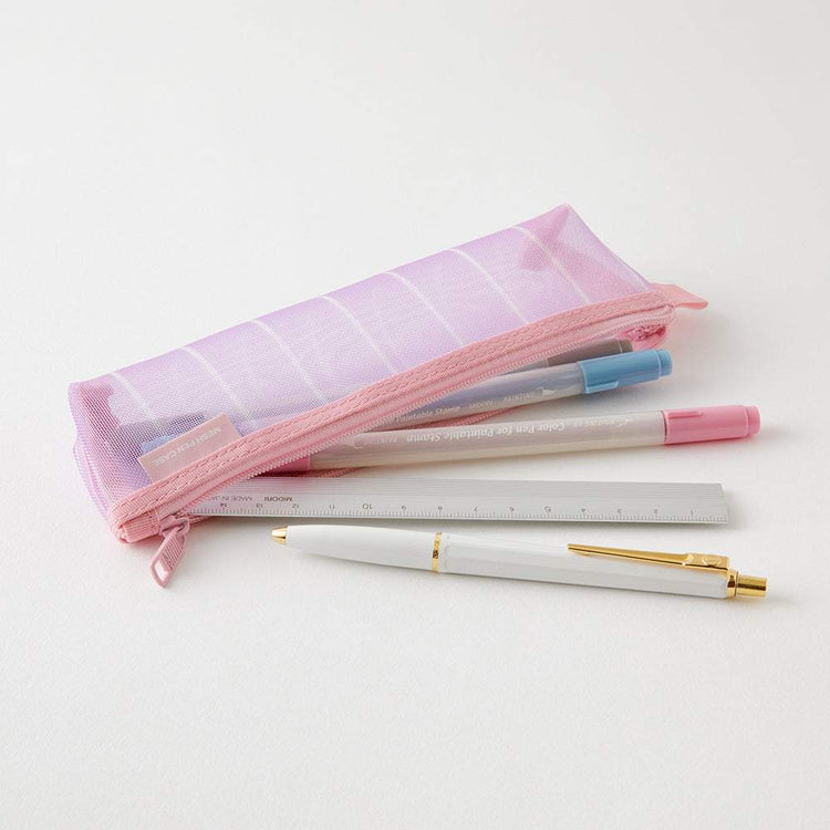 Midori Mesh Pen Case - Stripe Purple [Limited Edition]